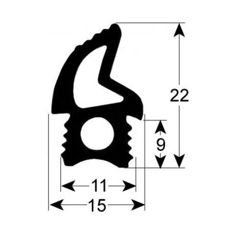 Burlete 2140mm puerta horno TECNOEKA