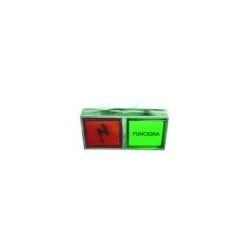 Piloto Doble 52x28mm VERDE/ROJO 230V