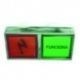 Piloto Doble 52x28mm VERDE/ROJO 230V