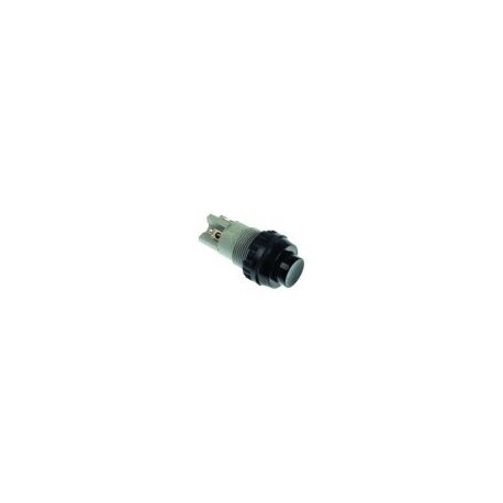 Pulsador Negro 2A 230V Ø18.2mm