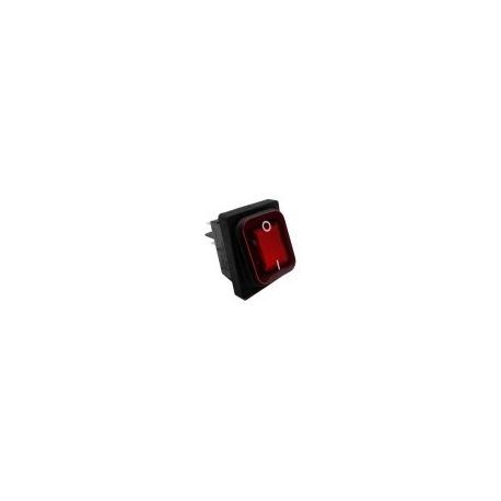 Interruptor Rojo 30x22mm 230V Con Protector
