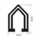 Burlete Horno 16x22mm Gris