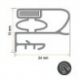 Burlete 1457x657mm Pvc Gris
