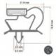Burlete 595x395mm Pvc Gris