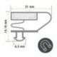 Burlete 1450x620mm Pvc Gris