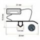 Burlete 420x400mm Pvc Gris