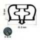 Burlete 31.5x18 Perfil Pvc Negro (3m)