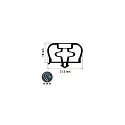 Burlete 31.5x18 Perfil Pvc Negro (3m)