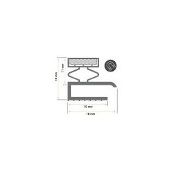 Burlete Vitrina 544x287mm Pvc