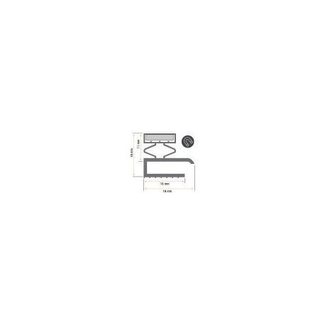 Burlete Vitrina 544x287mm Pvc