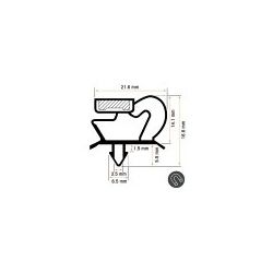 Burlete 21.6x16.6mm Perfil Pvc Gris (2m)