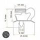 Burlete 850x705mm Pvc Gris
