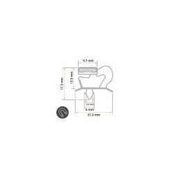 Burlete 850x705mm Pvc Gris