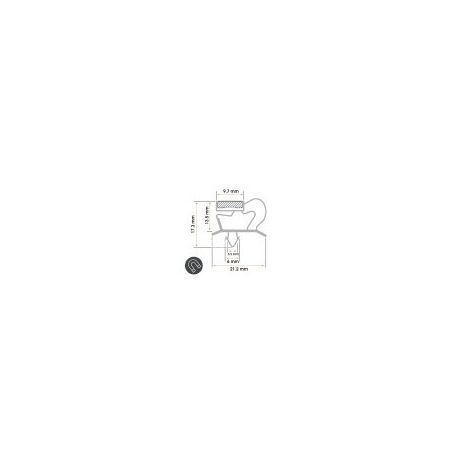 Burlete 850x705mm Pvc Gris