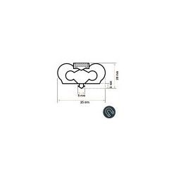 Burlete 461x191mm Pvc Gris