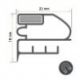 Burlete 434x274mm Pvc Gris