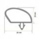 Burlete Puerta L2550mm Pvc Gris