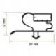 Burlete 27x12mm Perfil Pvc Negro (3m)