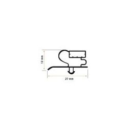 Burlete 27x12mm Perfil Pvc Negro (3m)