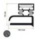 Burlete Puerta Pvc C/IMÁN UR-200 Negro (3m)