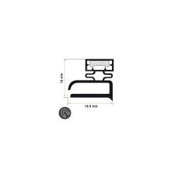 Burlete Puerta Pvc C/IMÁN UR-200 Negro (3m)