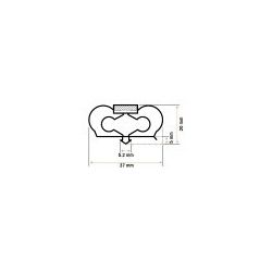 Burlete 1433x668mm Pvc Gris INFRICO