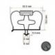 Burlete 532x497mm Pvc Gris