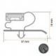 Burlete 620x360mm Pvc Gris