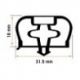 Burlete Puerta Pvc MOD.UKR-350 Negro (3m)