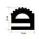 Burlete Puerta Caucho MOD.360 Negro (1m)