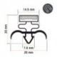 Burlete 1530x590mm Pvc Gris