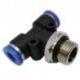 Racor T Conexión Rápida Ø6mm 1/4" M