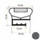 Burlete 1375x565mm Pvc Gris