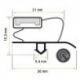 Burlete 1525x640mm Pvc Gris CORECO
