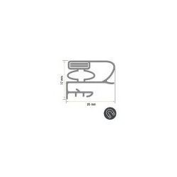 Burlete 1400x604mm Pvc Gris CR1000
