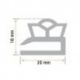 Burlete 590x430mm Pvc Gris