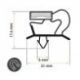 Burlete 1574x614mm Gris