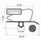 Burlete 1620x635mm Pvc Gris