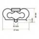 Burlete 613x538mm Pvc Gris