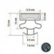 Burlete 12.5x13mm Perfil Pvc Gris (2.2m)
