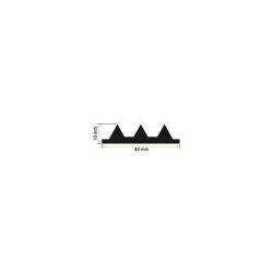 Burlete Caucho Choc 1348 40x10mm (1 metro)