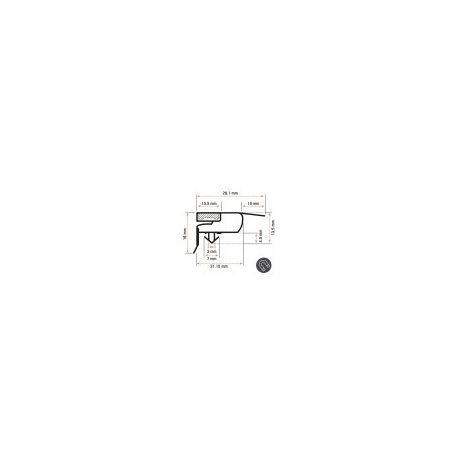 Burlete 580x407mm Pvc Gris