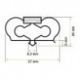 Burlete 600x450mm Pvc Gris