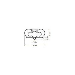 Burlete 600x450mm Pvc Gris