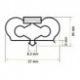 Burlete 450x290mm Pvc Gris