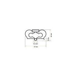 Burlete 450x290mm Pvc Gris