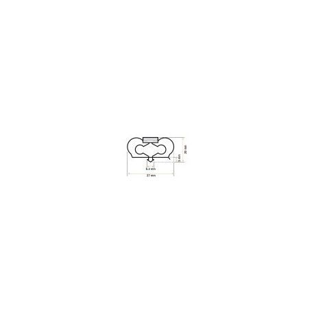 Burlete 450x290mm Pvc Gris