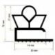 Burlete 20x18mm Perfil Pvc Negro (3m)