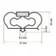 Burlete 492x459mm Pvc Gris