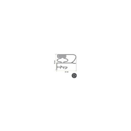 Burlete Puerta 735x445mm Pvc Gris